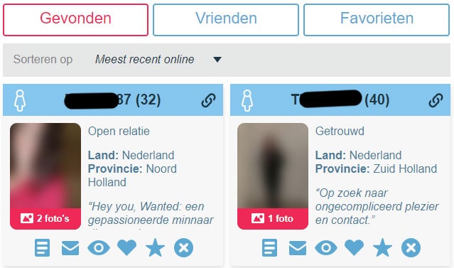 Zoekresultaten met gevonden singles op second love.nl