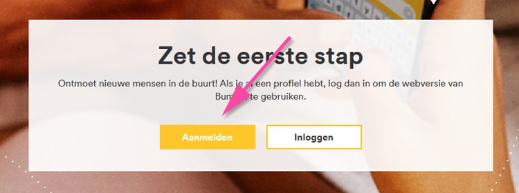 Vanaf je computer een Bumble profiel aanmaken