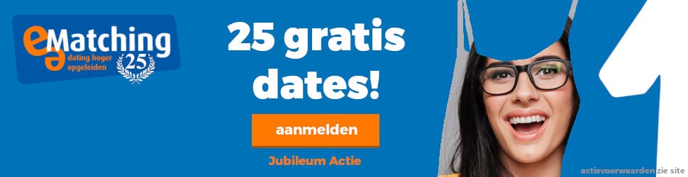 Nu 25 gratis dates bij e-Matching